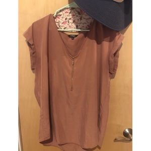 Express satin feel dusty rose blouse